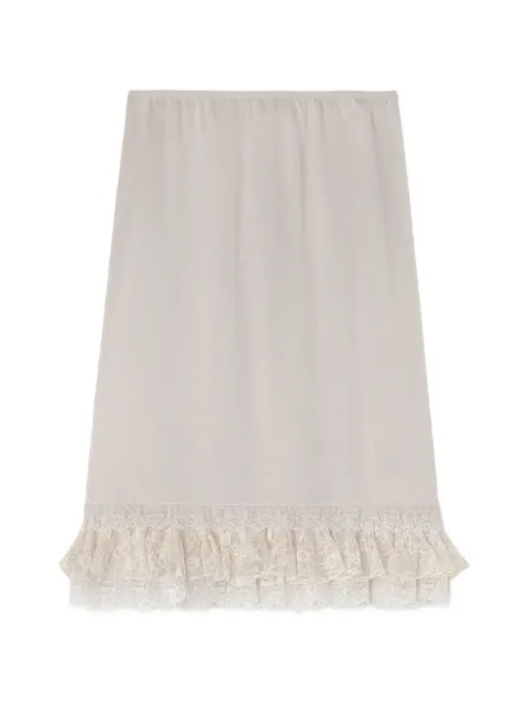 GANNI skirt in frill satin Neutrals A1090315