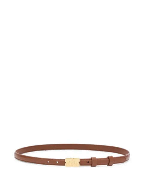 GANNI Kat logo-plaque belt Brown B3040006