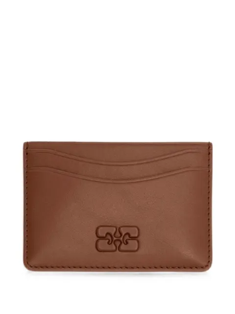 GANNI Bou card holder in brown Brown B3010391