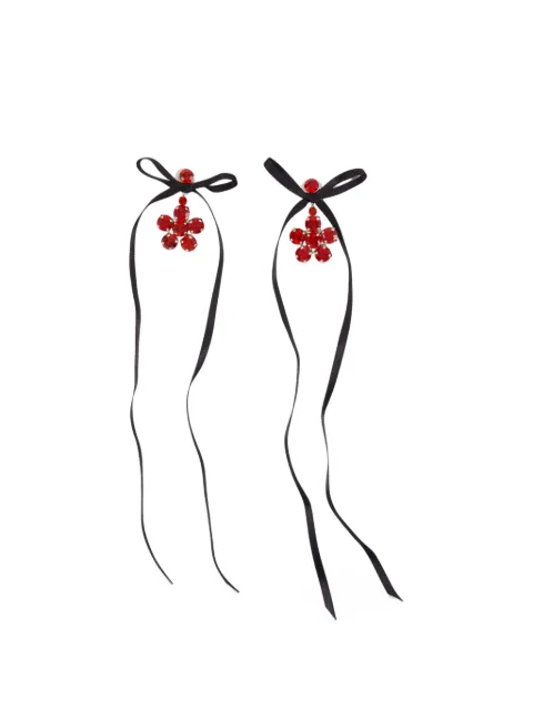 Simone Rocha Daisy bow earrings Silver ERG611B090
