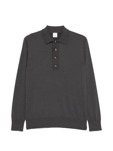 Eleventy long-sleeve polo shirt Grey N76POLN07MAG0K007