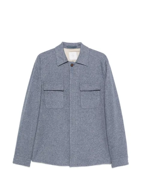 Eleventy button-fastening flap-pocket shirt jacket Blue N75GIAK08TES0N287