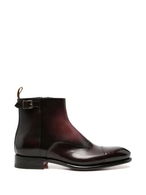 Santoni buckle-detail zip-fastening boots Brown MCCR19107MC1HICA