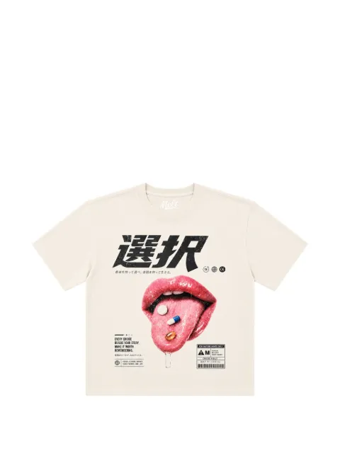 Melt graphic-print T-shirt Neutrals MS5418
