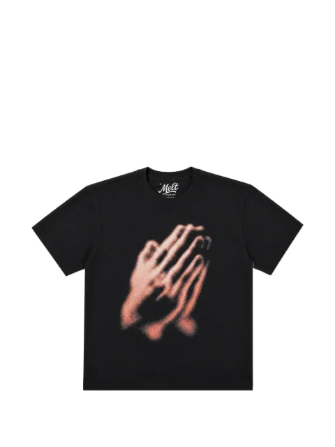 Melt graphic-print T-shirt Black MS5417