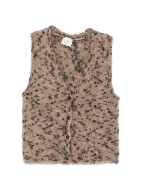 Alysi leopard-pattern button-up vest Neutrals 266461A6019