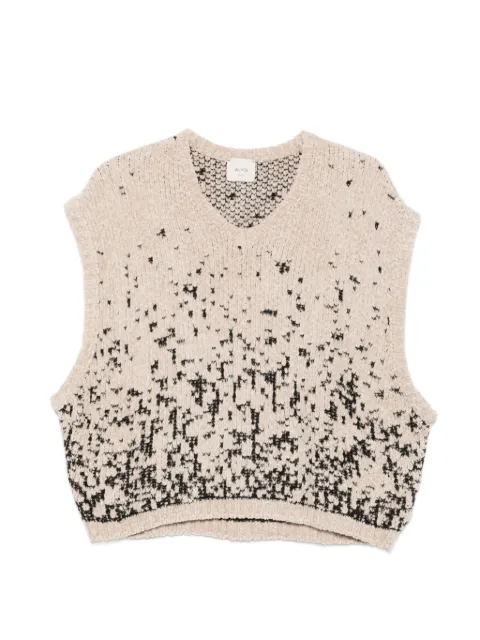 Alysi intarsia-knit sleeveless vest Neutrals 266443A6051