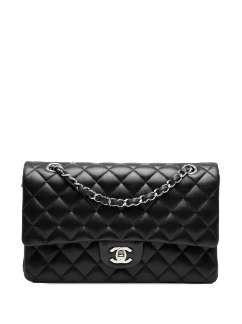 CHANEL Pre-Owned 2019 Medium Classic Lambskin Double Flap shoulder bag Black IG8POP6AN4WVNVL3