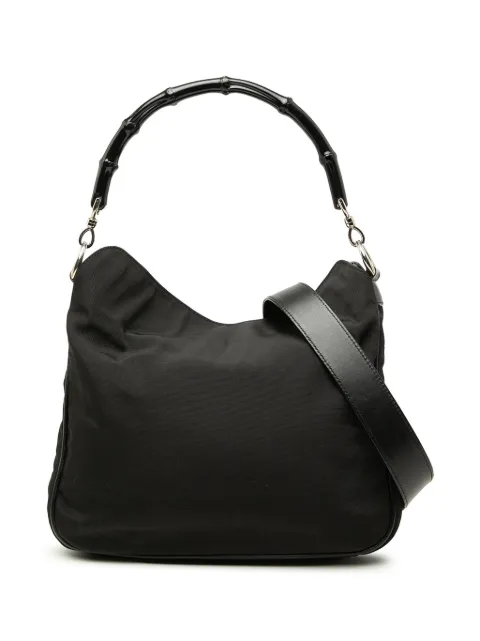 Gucci Pre-Owned 2000-2015 Nylon Bamboo satchel Black DS7VP0WFK3DL9OYJ
