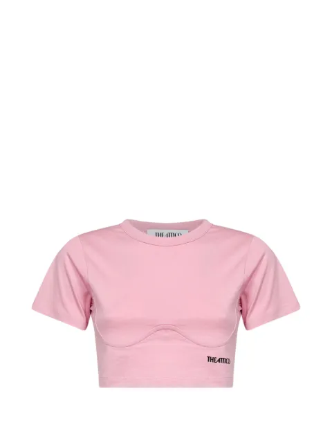 The Attico logo-embroidered T-shirt Pink 261WCT00364JJJ025AA315