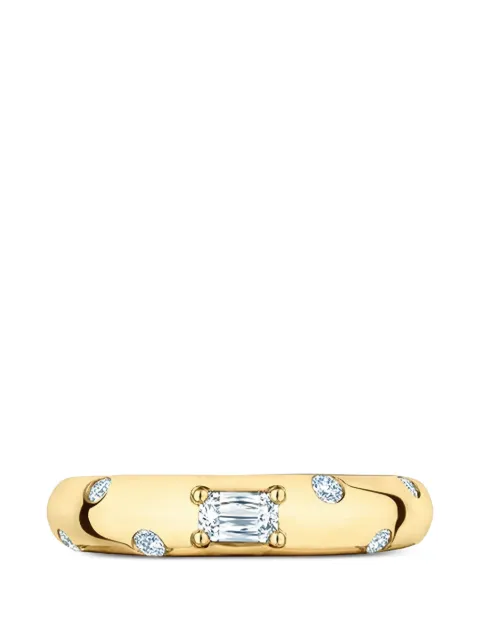 KWIAT Cobblestone wide band ASHOKA® diamond ring Gold 156155