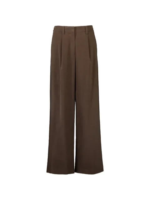 Brunello Cucinelli moleskin pleated trousers Brown MB152P9352C2140