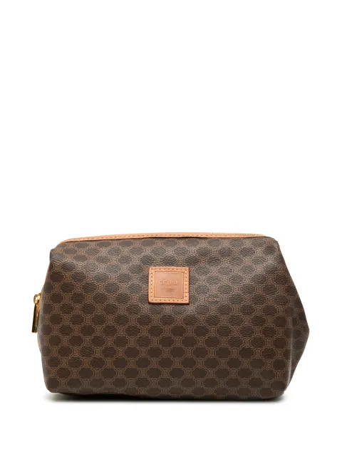 Celine Pre-Owned 20th Century Macadam Coated Canvas pouch Brown SQ137QM1FRLCY4UG