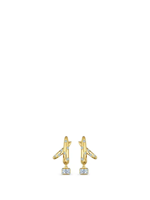 KWIAT Cobblestone Ashoka® diamond crossover earrings Gold 164597