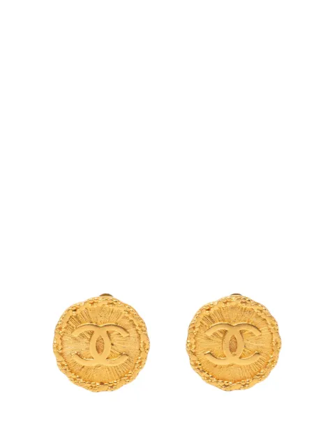CHANEL Pre-Owned 1995 CC Gold Plated Round Clip On Earrings costume earrings Gold WL7GCP3I631WZR6B