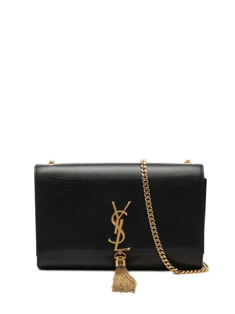 Saint Laurent Pre-Owned 2014 Medium Smooth Calfskin Classic Monogram Kate Tassel crossbody bag Black H2A5TQZBTB8K8AV6