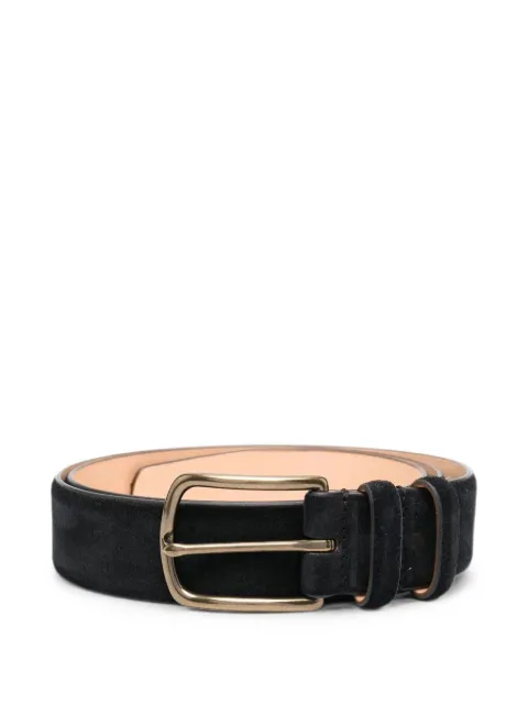 Officine Creative suede buckle-fastening belt Black OCSTRIP