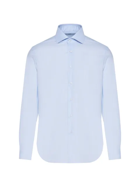 Barba spread-collar button-up shirt Blue D2U13P0150103