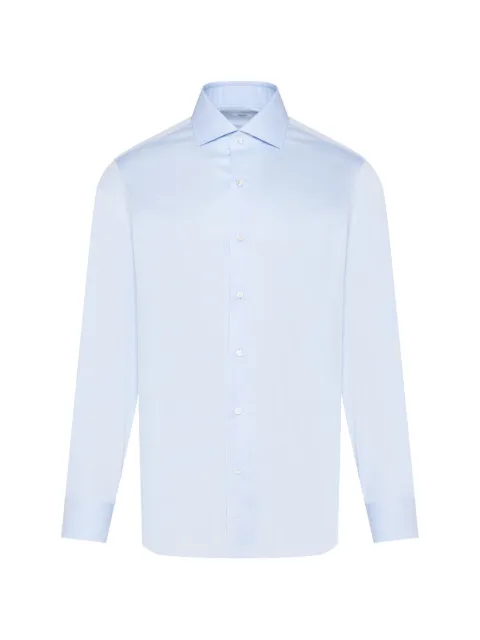 Barba spread-collar long-sleeve shirt Blue D2U13P0150091