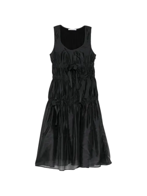 Cecilie Bahnsen bow-detail ruched dress Black 226RTW10021