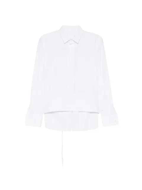 sacai cotton poplin shirt Neutrals 2608667