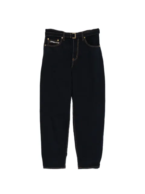 sacai belted tapered jeans Blue 2604049M
