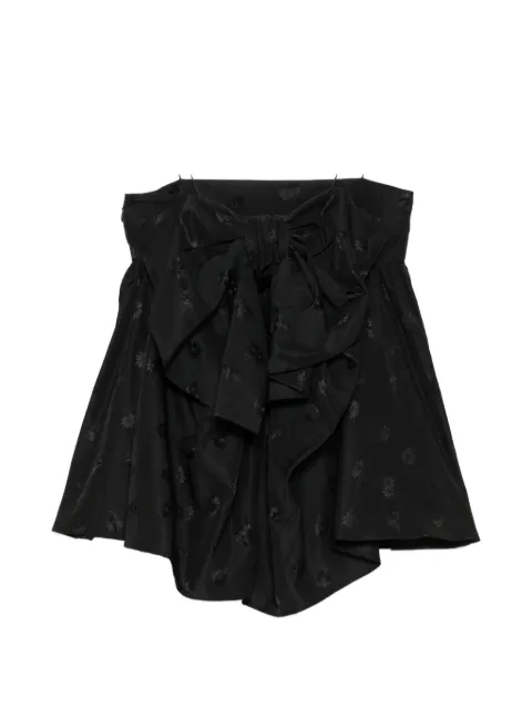 Cecilie Bahnsen floral-embroidered empire-line top Black 226RTW11004