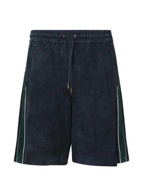 Casablanca side-stripe suede shorts Blue MPF26TR45501