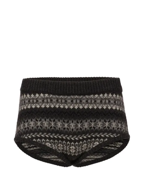 Magda Butrym Fair Isle knit shorts Black 217726