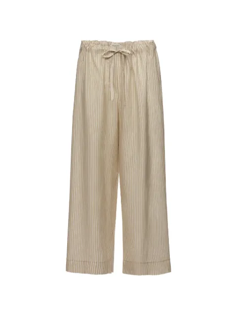 Magda Butrym striped cropped trousers Neutrals 652726