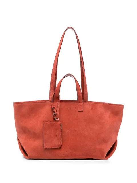 A.P.C. Drummer suede tote bag Orange PXCALF67057