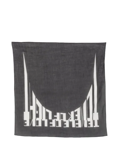 Rick Owens DRKSHDW bandana scarf Black DA02F6471SCAEP5
