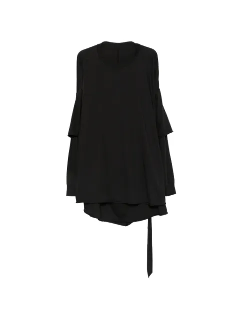 Rick Owens DRKSHDW layered-sleeve oversized T-shirt Black DU02F6266RN