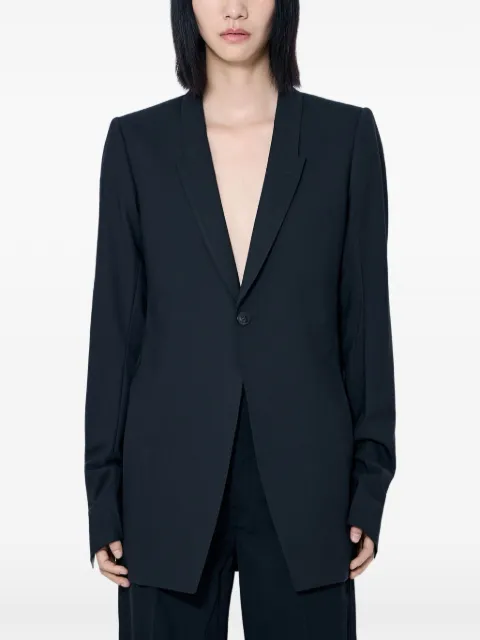 Rick Owens single-breasted buttoned blazer Black RP02F5759ZL