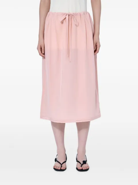 TOTEME drawstring-waist midi skirt Pink 263WRB0425FB0115