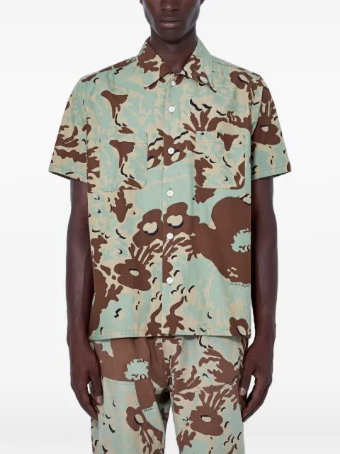 NOMARHYTHM camouflage-print short-sleeve shirt Green N41SH01A
