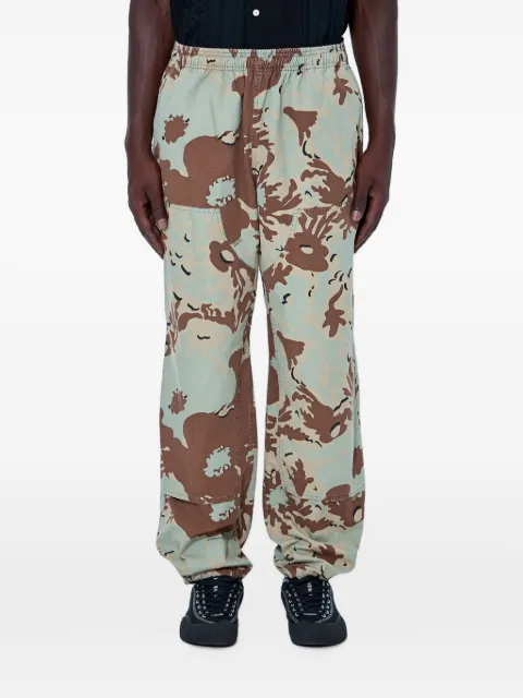 NOMARHYTHM camouflage-print elasticated-waistband trousers Neutrals N41PT01A