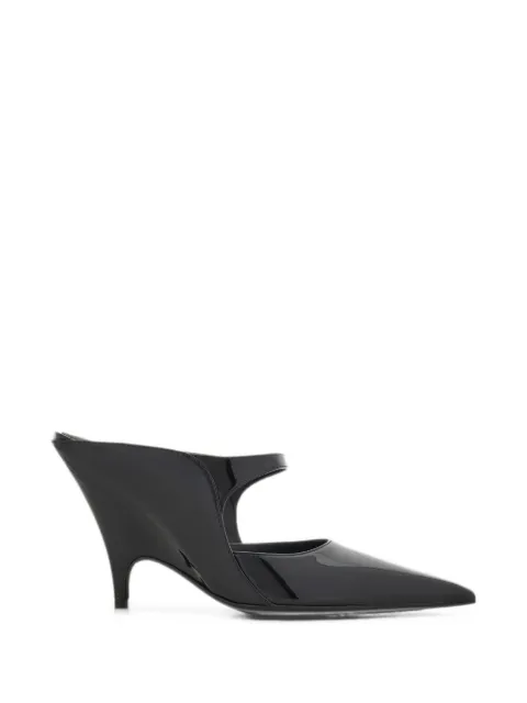 Ferragamo graphic wedge mules Black 796976