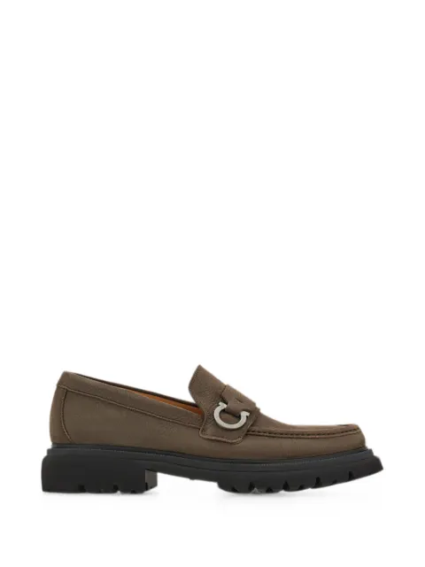 Ferragamo Loafers with Gancini ornament Brown 797116