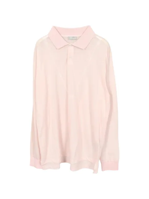 Christian Dior Pre-Owned 2010s logo-embroidered polo shirt Pink 1078160