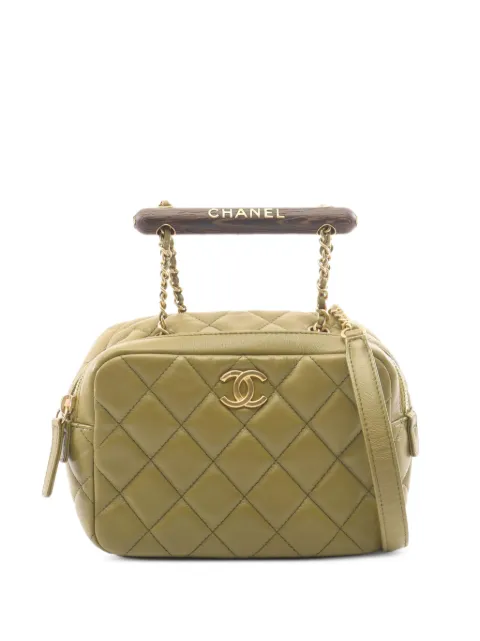 CHANEL Pre-Owned 2021s mini Bowling tote bag Green 1091455EHGUXCK4