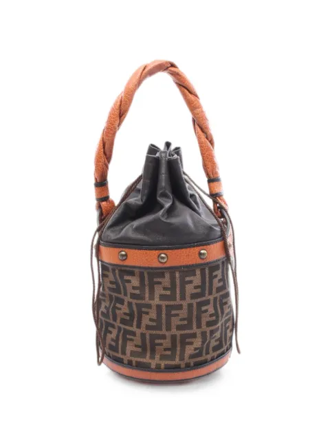 Fendi Pre-Owned 2010s Zucca bucket bag Brown 1089916