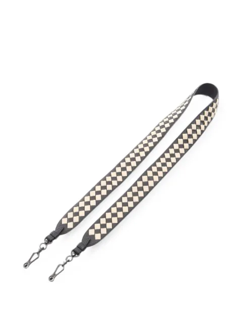 Bottega Veneta Pre-Owned 2000s Intrecciato checker shoulder strap Black 1091691