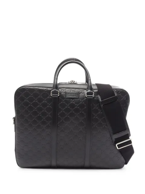 Gucci Pre-Owned 2010s logo-pattern briefcase Black 1090887