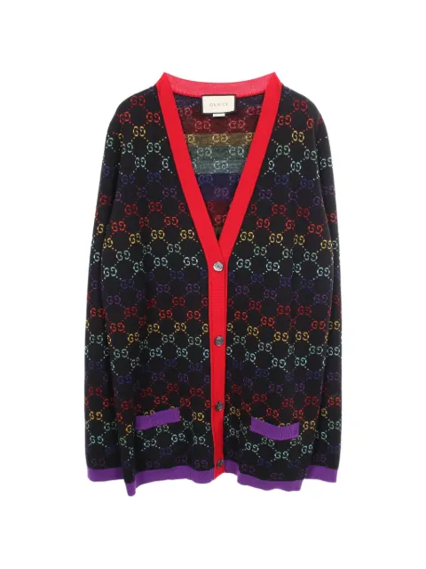 Gucci Pre-Owned 2010s GG pattern cardigan Black 1088047