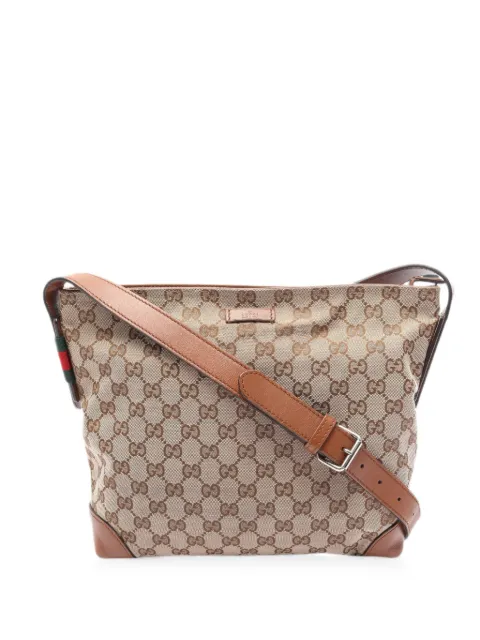Gucci Pre-Owned 2000s GG canvas Sherry Line shoulder bag Neutrals 1090317