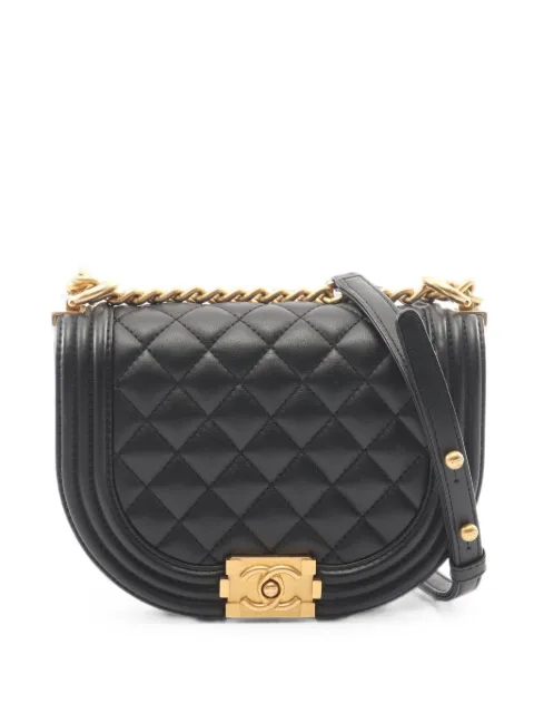 CHANEL Pre-Owned Boy Chanel quilted mini shoulder bag Black 1091457NB28N5E7
