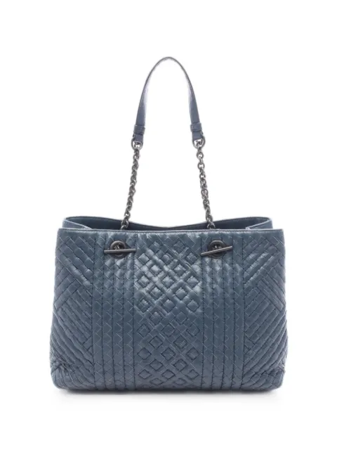Bottega Veneta Pre-Owned 2000s Intrecciato chain tote bag Blue 1089883