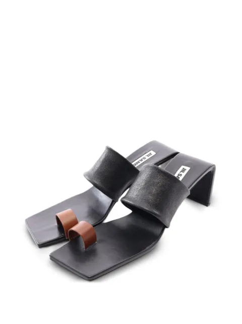Jil Sander Pre-Owned 2010s toe-strap block-heel sandals Black 1088115