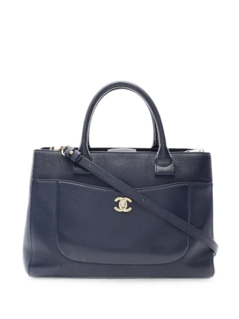 CHANEL Pre-Owned 2016-2017 Neo Executive leather tote bag Blue 109169923829376